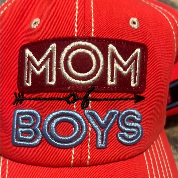 Red “Mom of Boys” Embroidered Hat NWOT - Picture 5 of 7